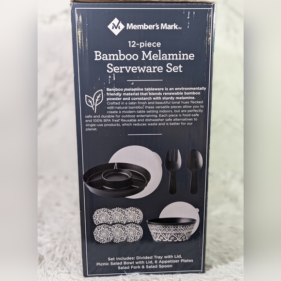 Members Mark 12-Piece Bamboo Serveware - Picture 5 of 8